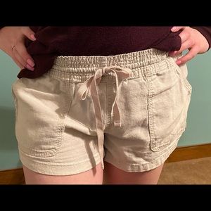 Altar’d State Khaki Linen Shorts Size Large